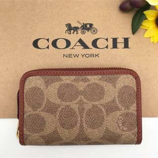 コーチ(COACH)のCOACH ★大人気★ スモールジップアラウンドカードケース シグネチャー 新品(コインケース)