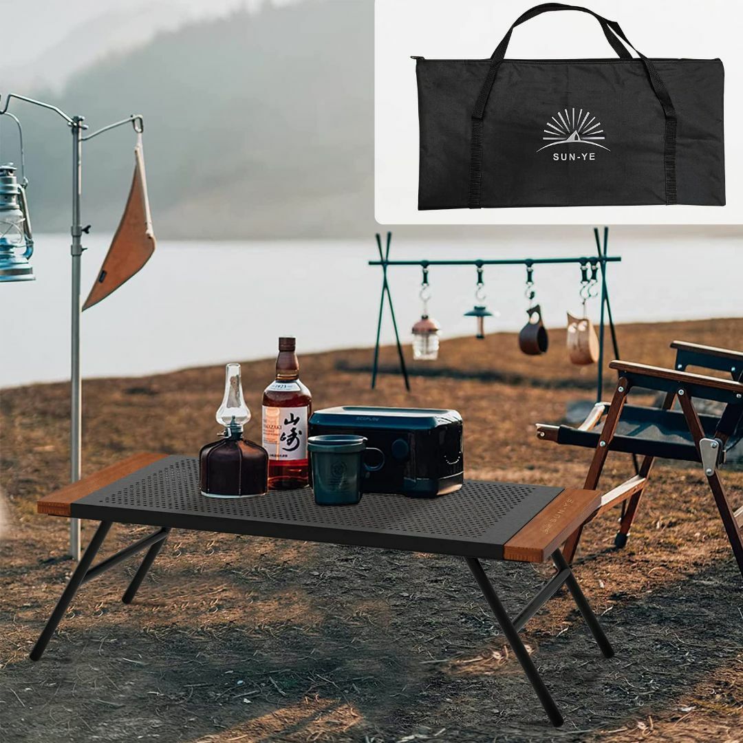 【色:Black2個】SUN-YE キャンプ テーブル メッシュテーブル 铁制  スポーツ/アウトドアのアウトドア(テーブル/チェア)の商品写真