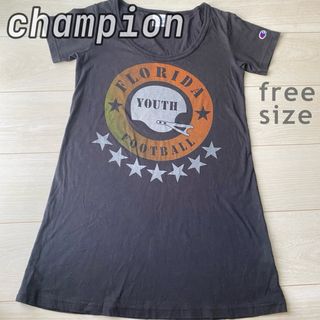 チャンピオン(Champion)のchampion チャンピオン Tシャツワンピース レディースフリーサイズ 夏服(ミニワンピース)