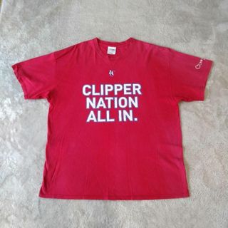 NBA　ロサンゼルス CLIPPERS　バスケ　Tシャツ　赤　古着　used(バスケットボール)