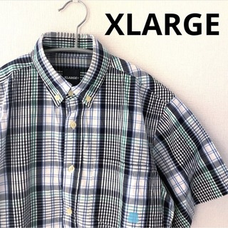 エクストララージ(XLARGE)のXLARGE 半袖シャツ　チェック　Sサイズ　エクストララージ(シャツ)