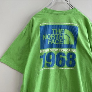 THE NORTH FACE - 【希少グリーン、バックプリント】NORTH FACEビックロゴTシャツ緑L人気