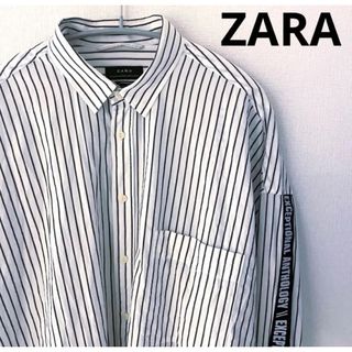 ZARA - ZARA ストライプシャツ　長袖　RELAXED FIT ザラ