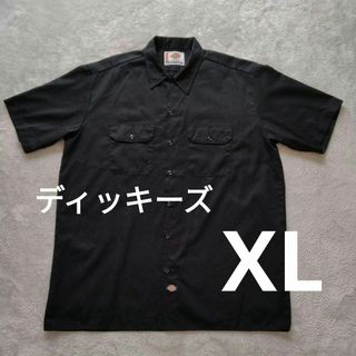 ディッキーズ(Dickies)のDickies ディッキーズ  半袖シャツ メキシコ製　 ワークシャツ XL 黒(シャツ)