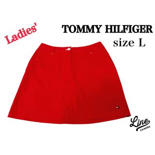 トミーヒルフィガー(TOMMY HILFIGER)のトミーヒルフィガー　ゴルフ　スカート　レディースL   後ろゴム　ミニスカート(ウエア)