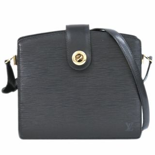 本物 ルイヴィトン LOUIS VUITTON LV カプチン エピ レザー ショルダーバッグ ポシェット ノワール ブラック M52342 ビトン バッグ 中古(ショルダーバッグ)