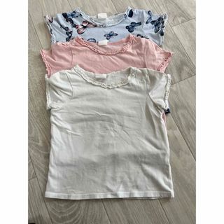 エイチアンドエム(H&M)のH&M 半袖Tシャツ　無地　蝶　3枚セット(Ｔシャツ)