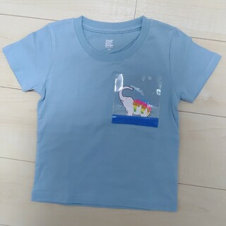 グラニフ(Design Tshirts Store graniph)の美品 グラニフ クリアポケット ゾウさん Ｔシャツ 100(Tシャツ/カットソー)