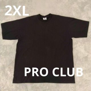 PRO CLUB - プロクラブ　半袖　オーバーサイズ　コットンTシャツ　 2XL 　黒　ブラック