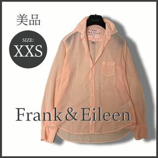フランク＆アイリーン USA製 スキッパーシャツ ペールオレンジ XXS 美品