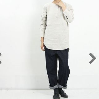 エヴァムエヴァ(evam eva)のRaising linen shirt リネン　フラックス　1(シャツ/ブラウス(長袖/七分))