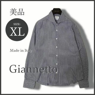 ジャンネット(GIANNETTO)の【伊】ジャンネット ホリゾンタルカラードレスシャツ/リゾートシャツ XL 美品(シャツ)