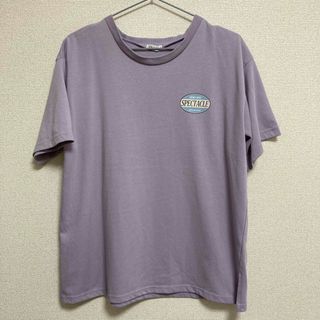 イング(INGNI)のINGNI イング バックサークル プリントTシャツ 半袖 パープル M 大きめ(Tシャツ(半袖/袖なし))