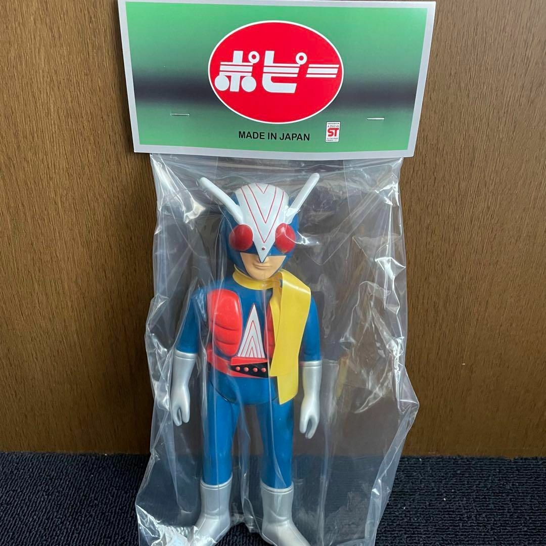 未開封 無版権 ライダーマン ソフビ パチ ポピー 成型 27cmの 未開封 無版権 ライダーマン ソフビ パチ ポピー 成型 27cmの