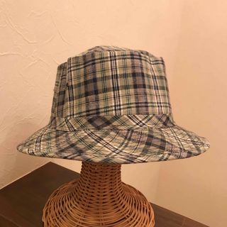 80's マドラスチェック　ハット　young an HAT デッドストック(ハット)