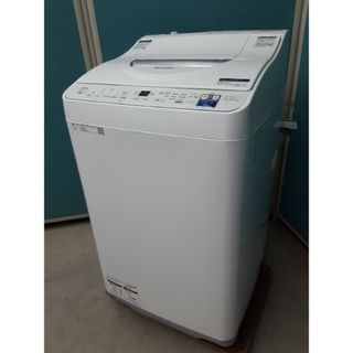 シャープ(SHARP)の21年美品　SHARP タテ型洗濯乾燥機 5.5kg/3.5kg　ES-T5E9(洗濯機)