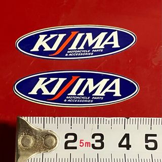 キジマ　シール二枚組 KIJIMA 小ステッカー バイクパーツ メーカー(ステッカー)