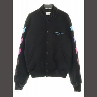 OFF-WHITE - OFF WHITE DIAG GRADIENT VARSITY JACKET 