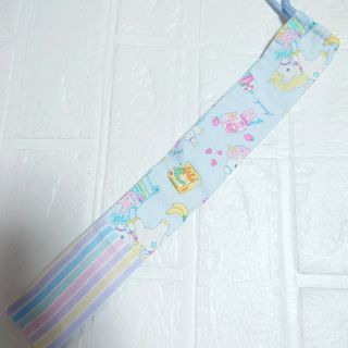 ハンドメイド30cmものさし入れ☆水色ユニコーン×カラフルストライプ☆(その他)