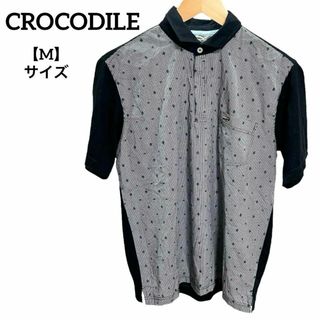 クロコダイル(Crocodile)のH134 クロコダイル ポロシャツ トップス 半袖 チェック 刺繍 ポケット(ポロシャツ)