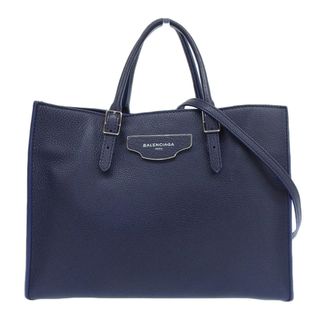 アザー(other)のバレンシアガ BALENCIAGA ザ・ペーパーミニ 2WAYバッグ ハンドバッグ ショルダーバッグ レザー ネイビー 399531 中古 新入荷 OB1845(ハンドバッグ)