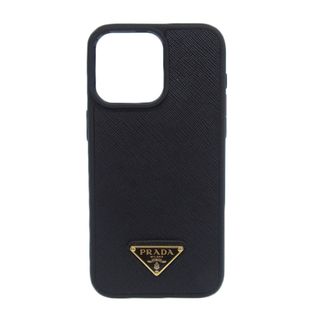 PRADA - プラダ PRADA スマホケース サフィアーノ レザー ブラック iphone15PROMAX用 美品 新入荷 OBB0558