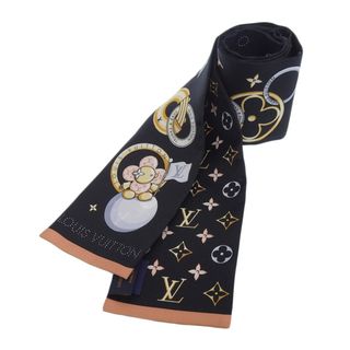 ルイヴィトン(LOUIS VUITTON)のルイヴィトン LOUIS VUITTON バンドー・ヴィヴィエンヌ アンド ビヨンド バンドー スカーフ シルク ブラック M78132 中古 新入荷 LV1602(バンダナ/スカーフ)