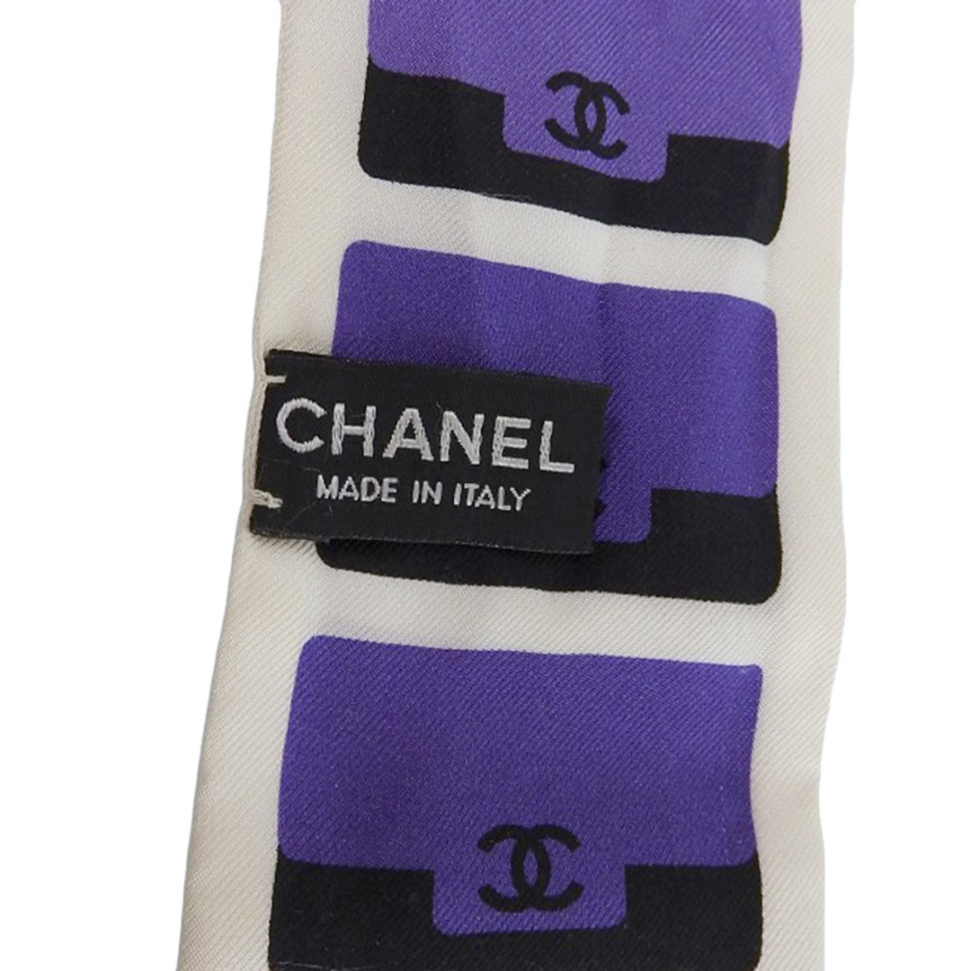 シャネル CHANEL ツイリー スカーフ ココマーク シルク ホワイト シャネル CHANEL ツイリー スカーフ ココマーク シルク ホワイト