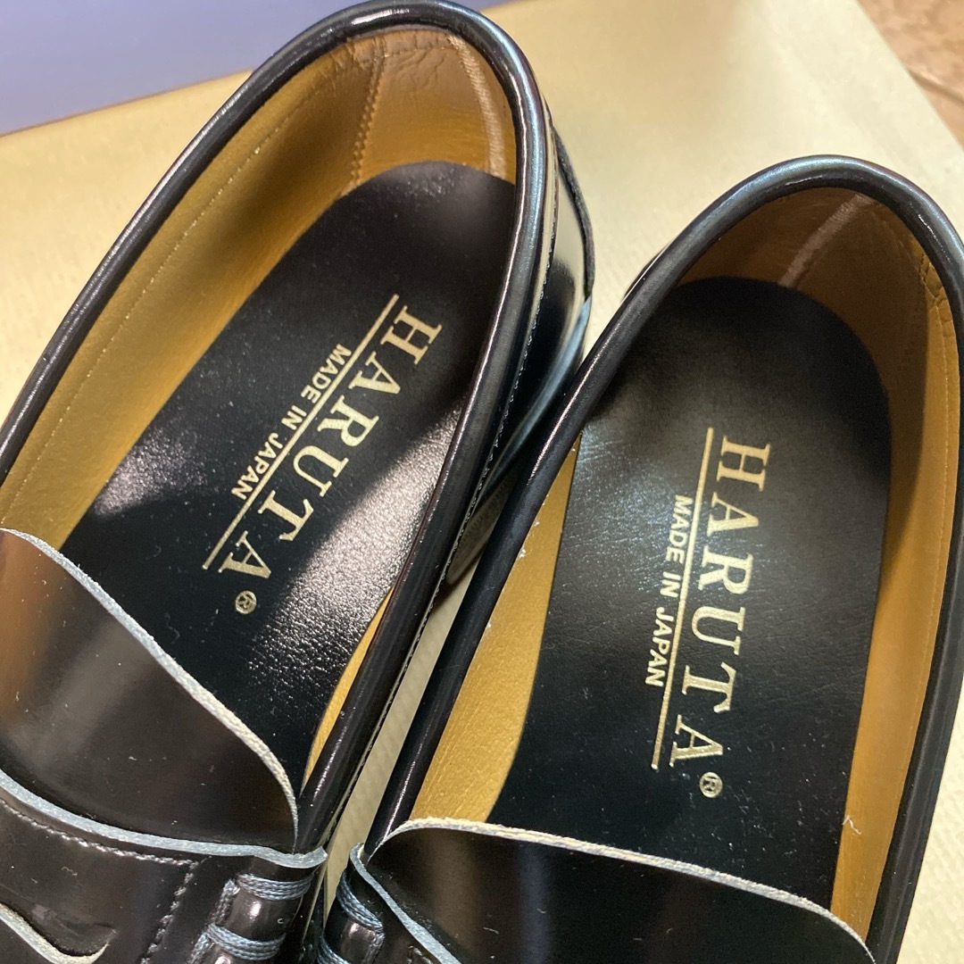 HARUTA×CLANE コラボ】美品!黒 ローファー 24.5 EEE - 靴 HARUTA×CLANE コラボ】美品!黒 ローファー 24.5 EEE - 靴