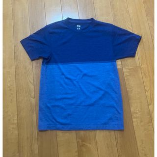 ユニクロ(UNIQLO)のユニクロUNIQLOドライEXクルーネックTシャツ　バイカラー　半袖　S(Tシャツ/カットソー(半袖/袖なし))