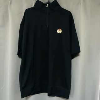 ちいかわ くりまんじゅう ジップシャツ 半袖 Lサイズ エンボス加工(Tシャツ/カットソー(半袖/袖なし))