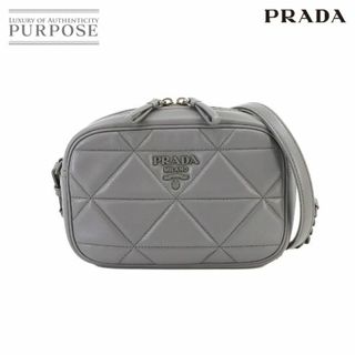 プラダ(PRADA)の新品同様 プラダ PRADA スペクトラム チェーン ショルダー バッグ レザー グレー 1BH141 シルバー 金具 VLP 90233913(ショルダーバッグ)