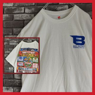 Hanes - 企業ロゴベルモントワンポイントロゴオーバーサイズtシャツTシャツ半袖ビッグロゴ