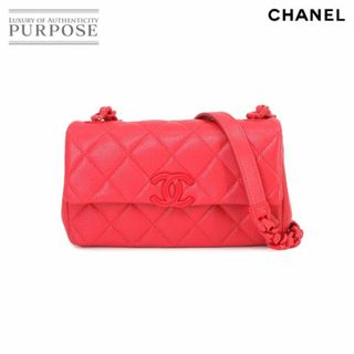 シャネル(CHANEL)の新品同様 シャネル CHANEL ミニ マトラッセ チェーン ショルダー バッグ キャビアスキン レッド ココマーク VLP 90235686(ショルダーバッグ)