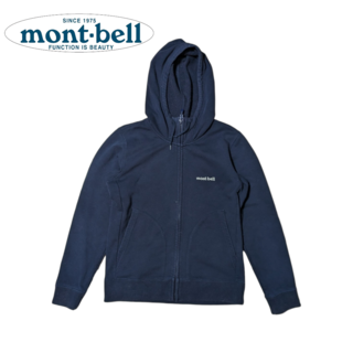 mont bell - mont bell ダークブルー ロゴ ジップパーカー 
