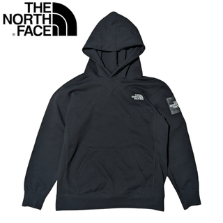 ザノースフェイス(THE NORTH FACE)のTHE NORTH FACE ブラック スクエアロゴ プルオーバーパーカー(パーカー)