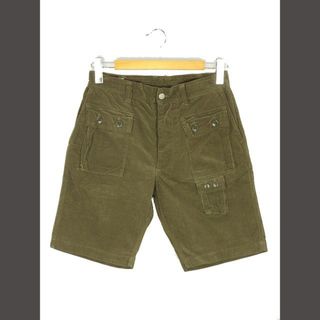 ササフラス(SASSAFRAS)のササフラス G.D.U PANTS 1/2 コーデュロイ ショーツ S カーキ(ショートパンツ)