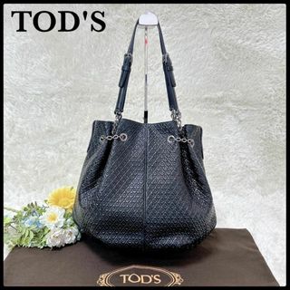 トッズ(TOD'S)の☆美品☆トッズ シグネチャーレザー チェーンバッグ ブラック ショルダー ハンド(ショルダーバッグ)