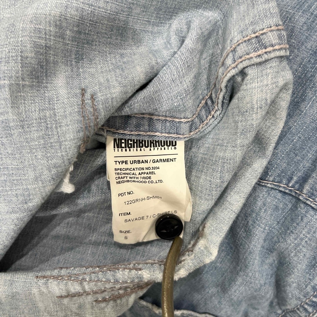 NEIGHBORHOOD - neighborhood ネイバーフッド デニムシャツ Sの NEIGHBORHOOD - neighborhood ネイバーフッド デニムシャツ Sの