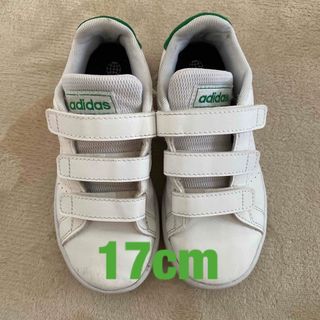 アディダス(adidas)のadidas キッズスニーカー　17.0cm 緑(スニーカー)