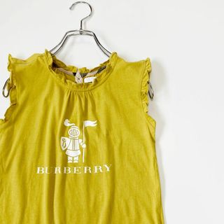 バーバリー(BURBERRY)のBURBERRY　　バーバリー　　マスタード　　フリルカラーノースリーブトップス(Tシャツ/カットソー)