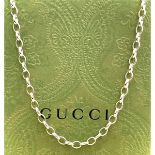 グッチ(Gucci)の正規品 GUCCI/グッチ あずきチェーンネックレス(約50.5cm)シルバー(ネックレス)