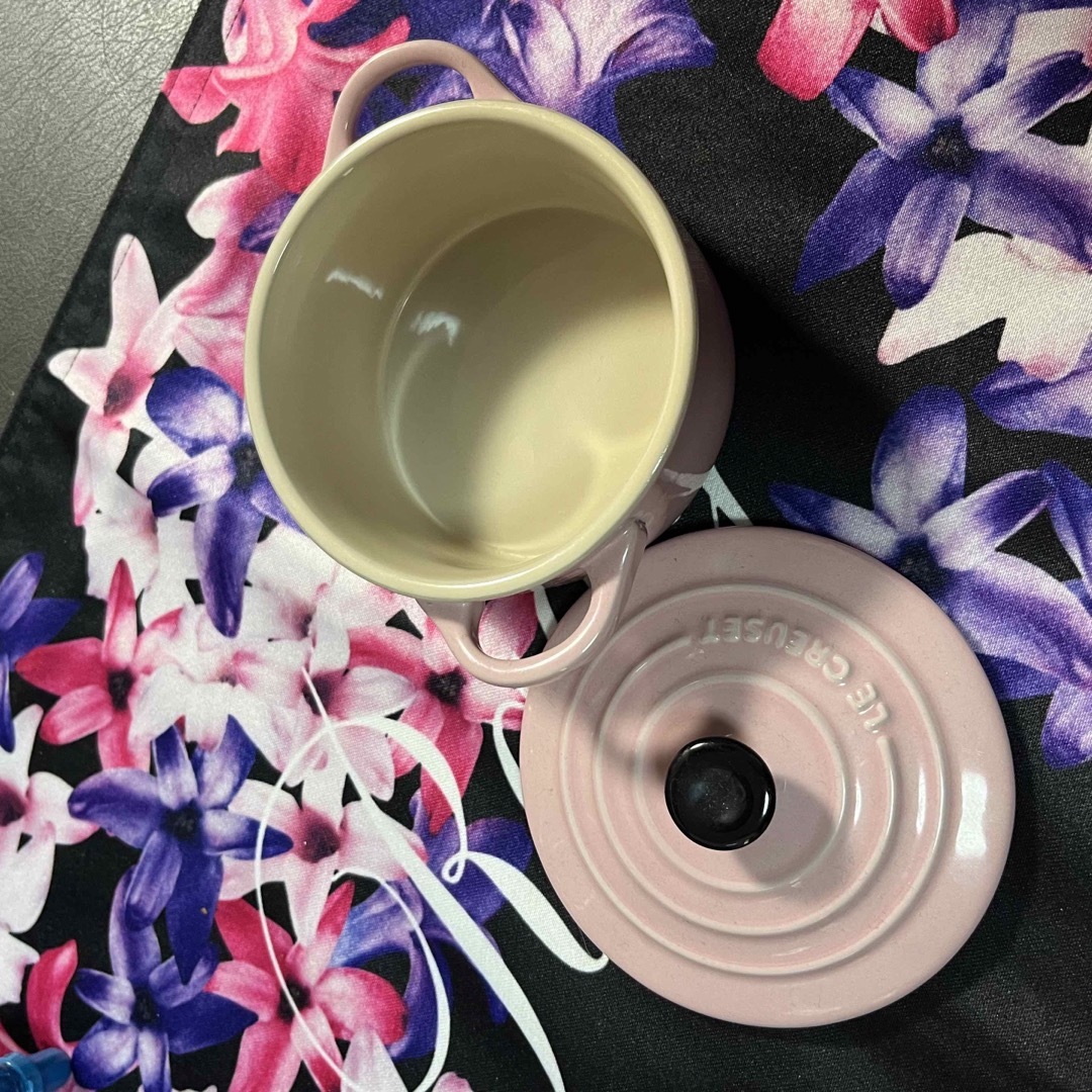 未使用】LE CREUSET ルクルーゼ ココット ハート シフォンピンク 未使用】LE CREUSET ルクルーゼ ココット ハート シフォンピンク