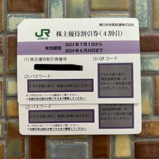 ジェイアール(JR)の東日本旅客鉄道 株主優待 株主優待割引券2枚 有効期限2024.06.30(その他)