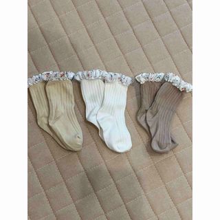 ベビー靴 flower frill socks 12-14cm(その他)