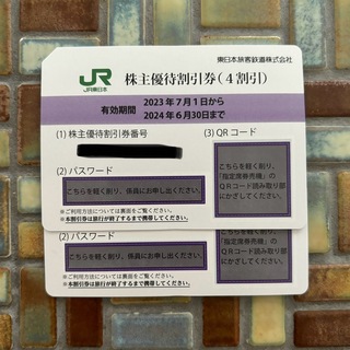 JR - 東日本旅客鉄道 株主優待 株主優待割引券2枚 有効期限2024.06.30