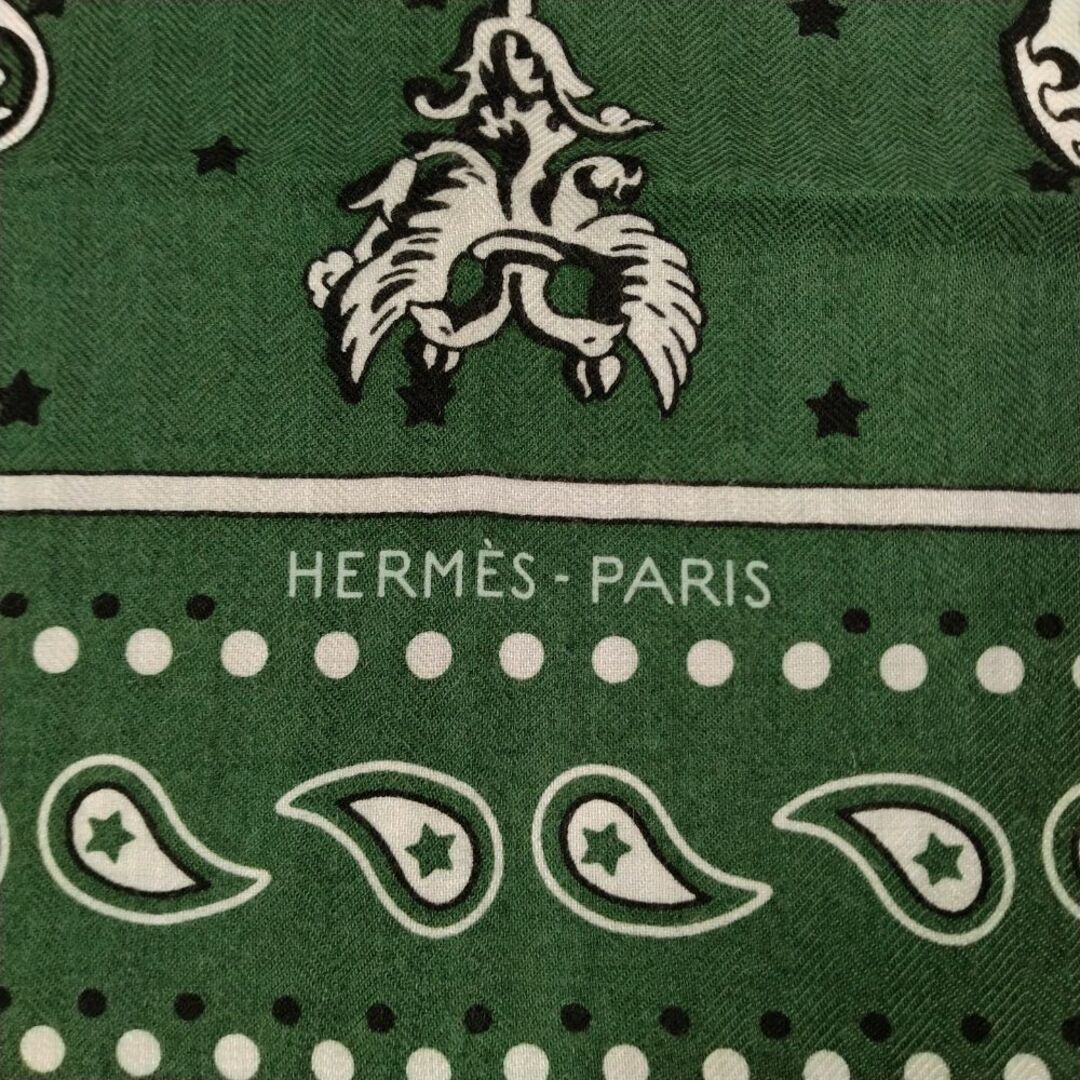 HERMES - HERMES エルメス カシミア シルク スカーフ HERMES - HERMES エルメス カシミア シルク スカーフ