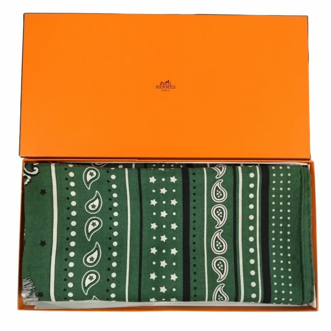 HERMES - HERMES エルメス カシミア シルク スカーフ HERMES - HERMES エルメス カシミア シルク スカーフ