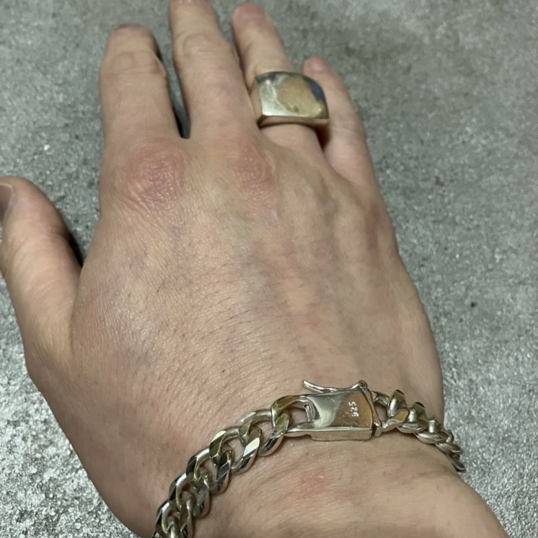 VINTAGE ヴィンテージ シルバー925 喜平チェーンブレスレット/金 VINTAGE ヴィンテージ シルバー925 喜平チェーンブレスレット/金