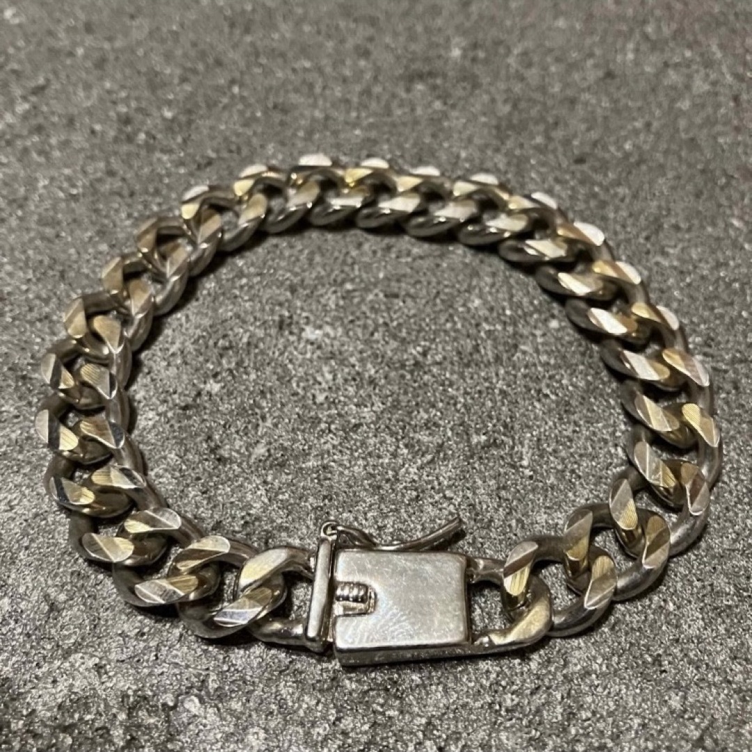 VINTAGE ヴィンテージ シルバー925 喜平チェーンブレスレット/金×銀 ブレスレット VINTAGE ヴィンテージ シルバー925 喜平チェーンブレスレット/金×銀 ブレスレット